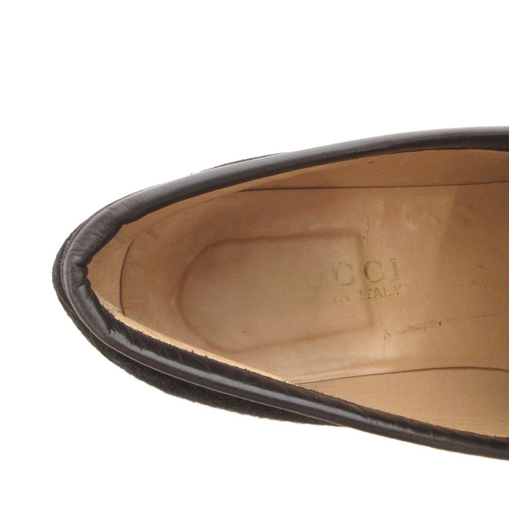 Gucci Loafers Slip-on Horsebit Suede Black — view 7