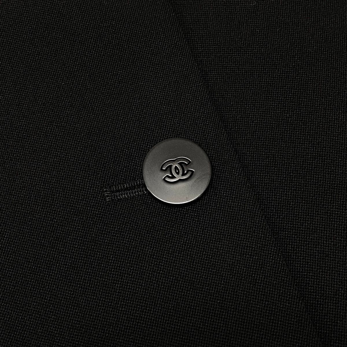 Chanel 98P Special Shape Tailored Jacket Vinatge Architectural Blazer Black — view 8