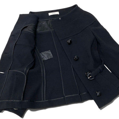 Prada Vintage Collarless Jacket Black — view 4