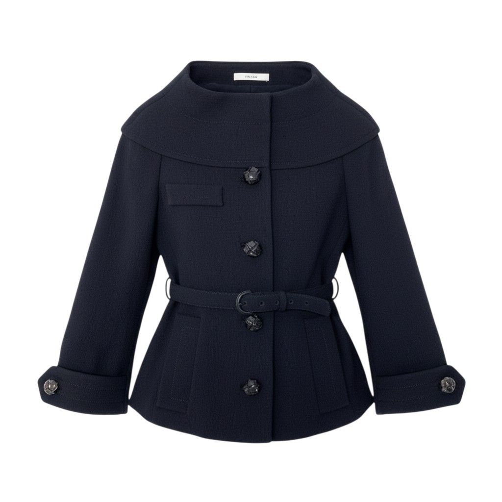 Prada Vintage Collarless Jacket Black