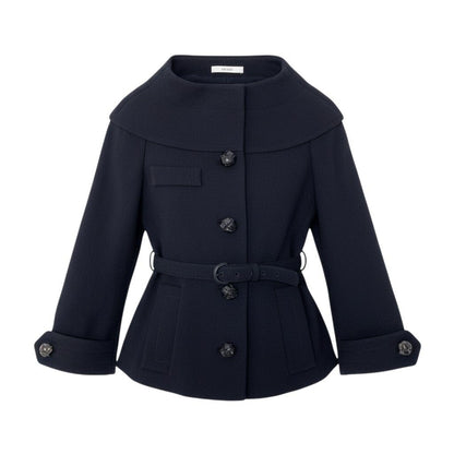 Prada Vintage Collarless Jacket Black