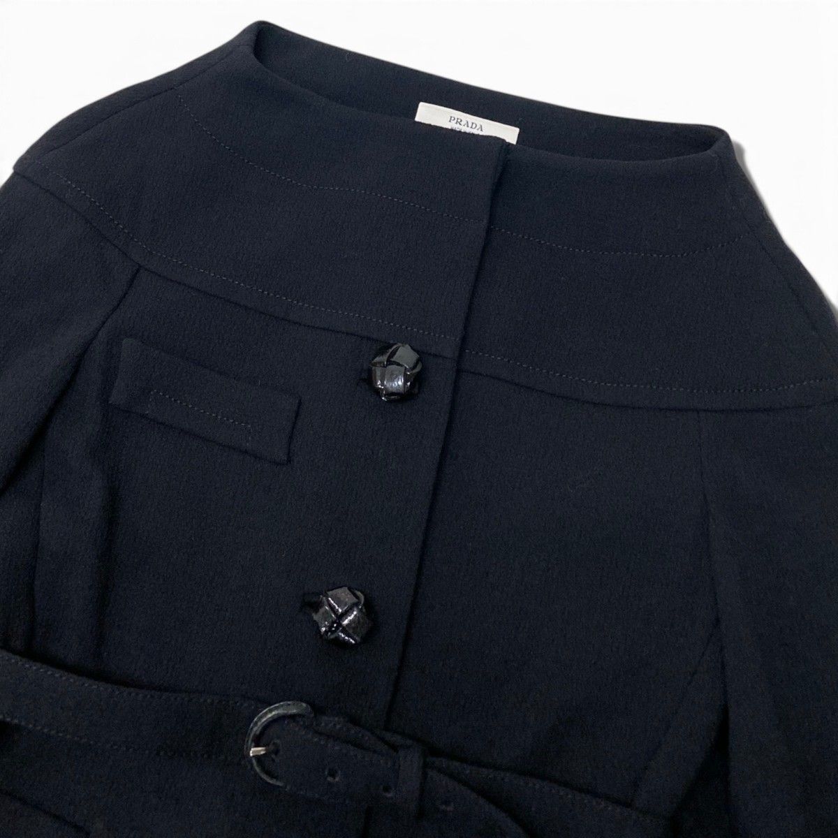 Prada Vintage Collarless Jacket Black — view 5