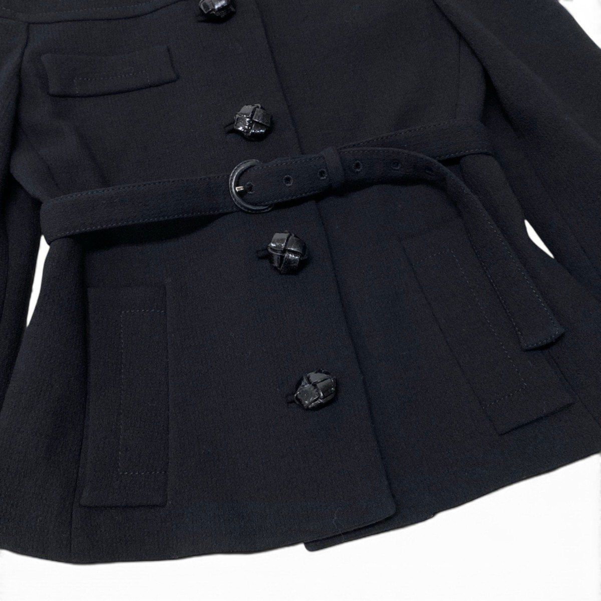 Prada Vintage Collarless Jacket Black — view 6