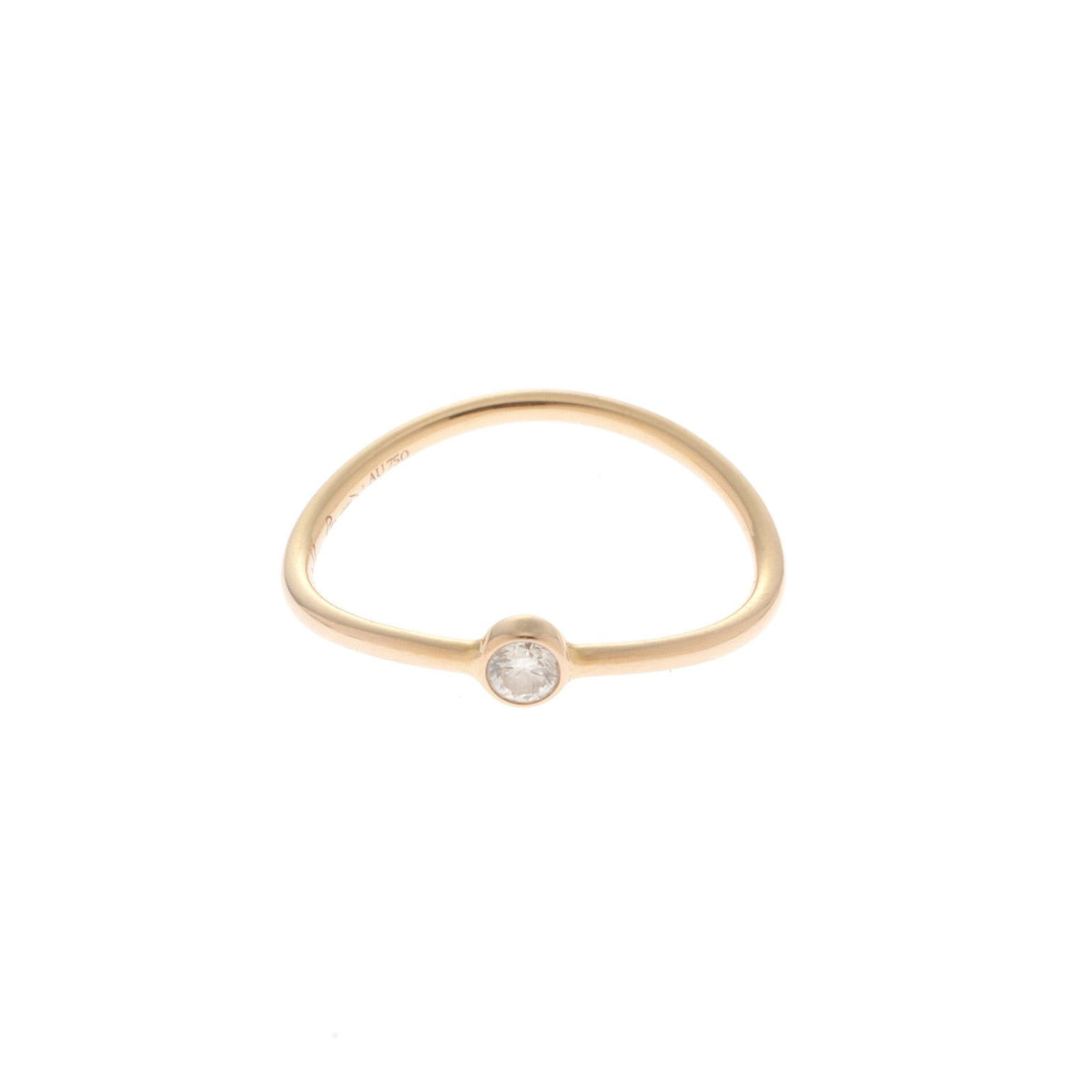 Tiffany & Co Wave Shin Grelot R YG Ring 18k Gold