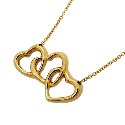 Tiffany & Co Necklace Triple Heart 18k Yellow Gold
