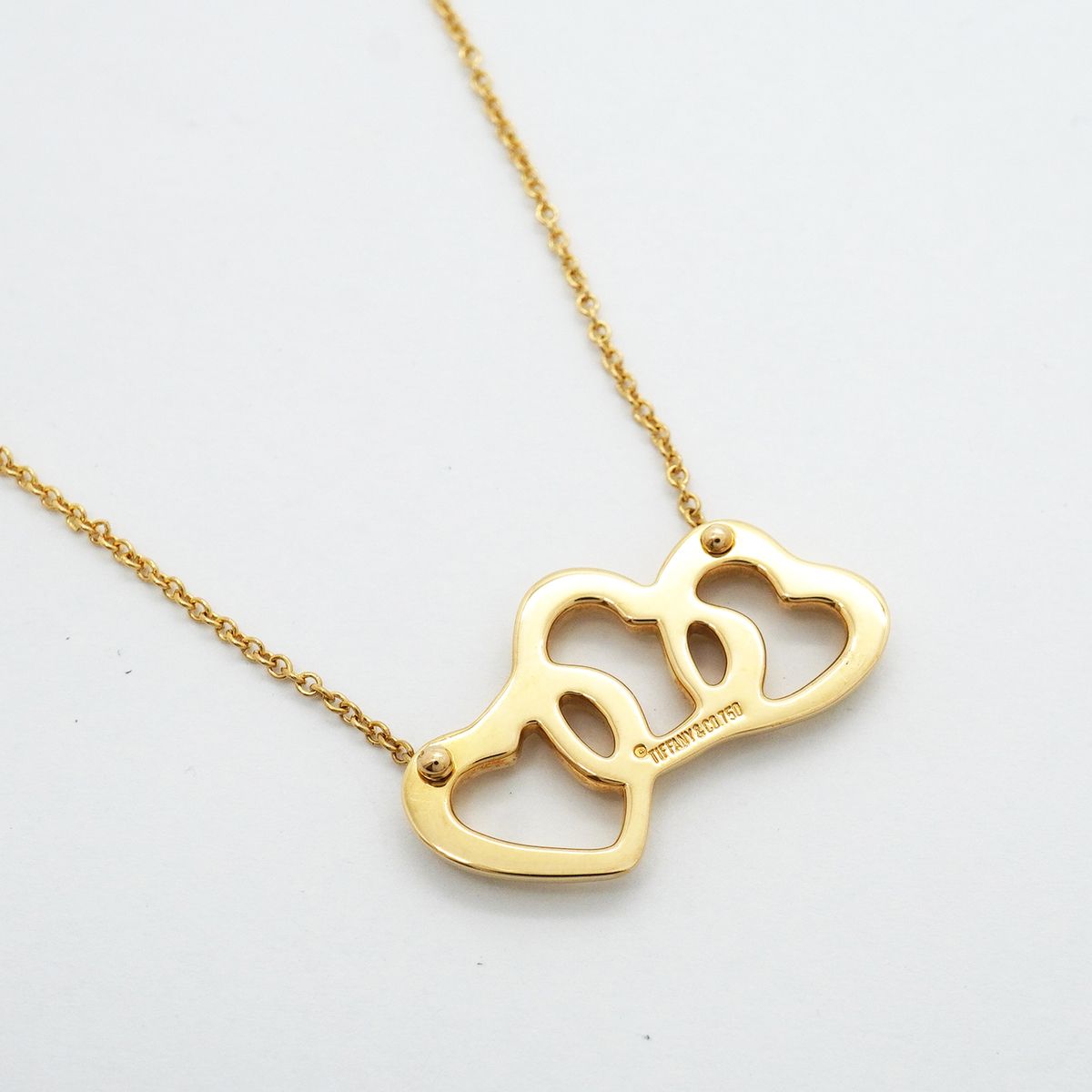 Tiffany & Co Necklace Triple Heart 18k Yellow Gold — view 2