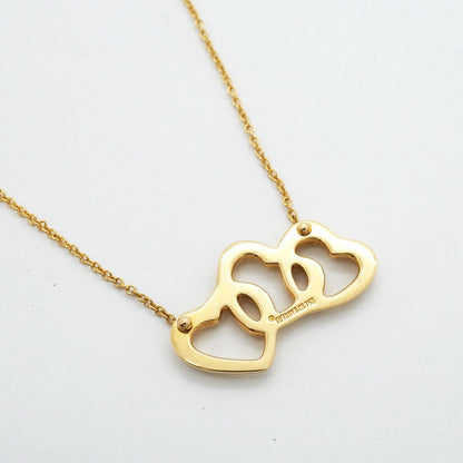 Tiffany & Co Necklace Triple Heart 18k Yellow Gold — view 2