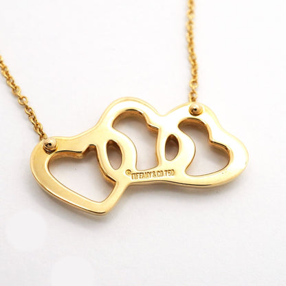 Tiffany & Co Necklace Triple Heart 18k Yellow Gold — view 6