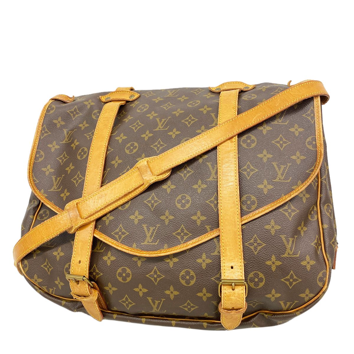 Louis Vuitton Shoulder Bag Monogram Saumur 43 Brown