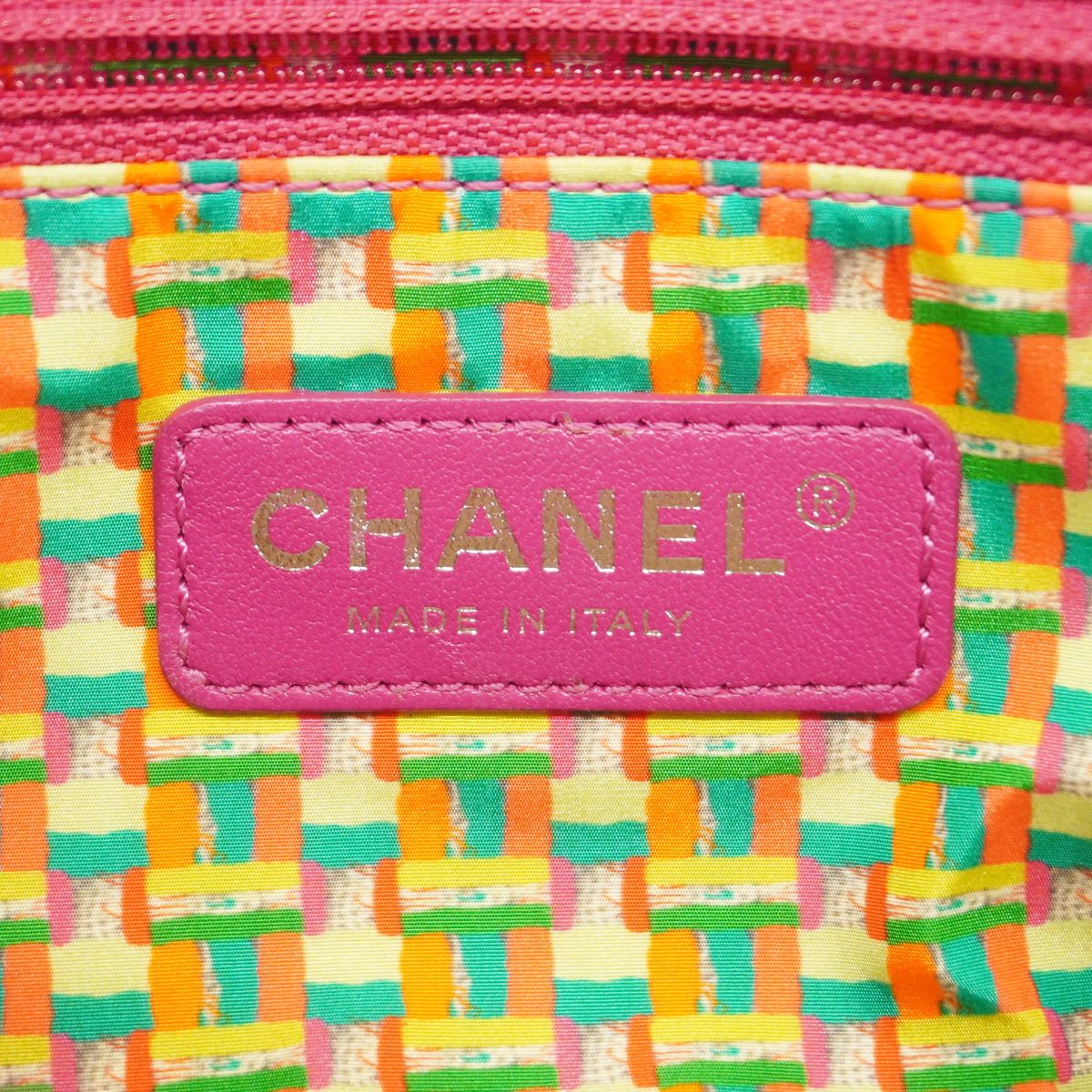 Chanel Shoulder Bag Quilted Lambskin Pink Silver — view 5