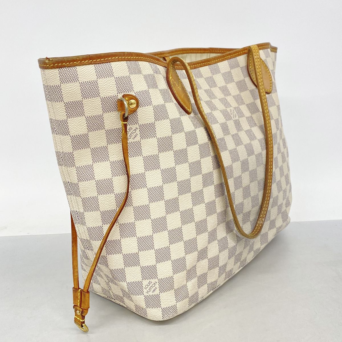 Louis Vuitton Tote Bag Damier Azur Neverfull MM White — view 2
