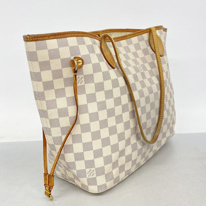 Louis Vuitton Tote Bag Damier Azur Neverfull MM White — view 2