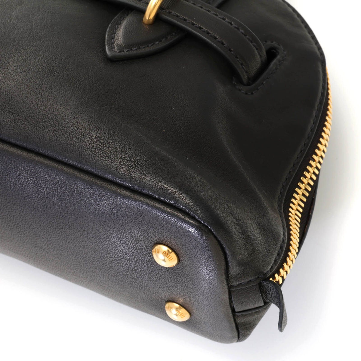 Miu Miu Adventure Small 2-Way Shoulder Bag Black Leather — view 7