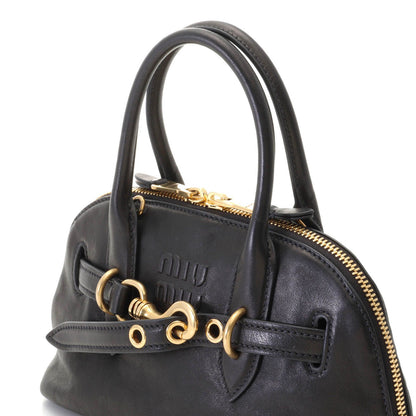 Miu Miu Adventure Small 2-Way Shoulder Bag Black Leather — view 4