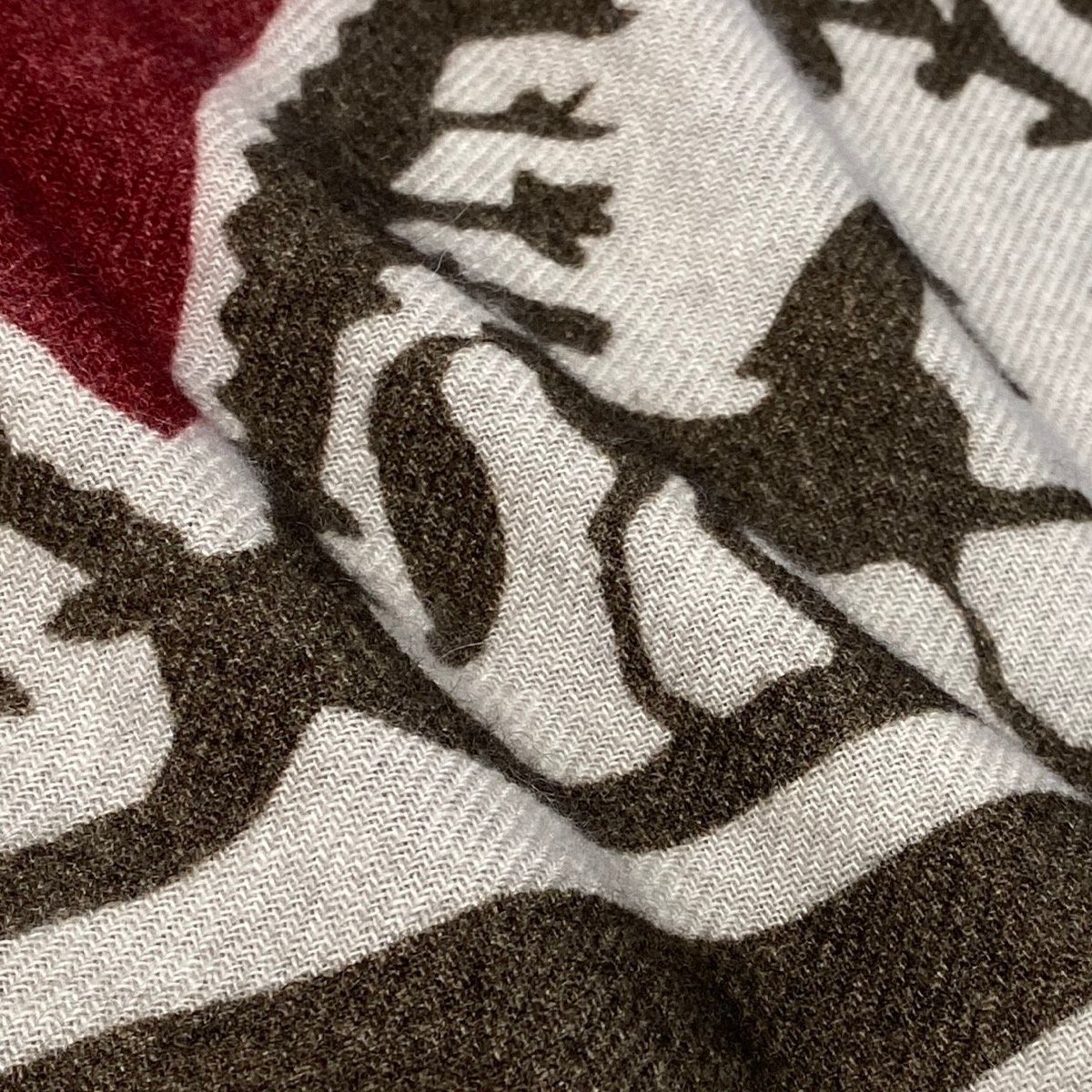 Chanel 15A Coco Heart Large Cashmere Scarf CC Large 100% Shawl — view 5