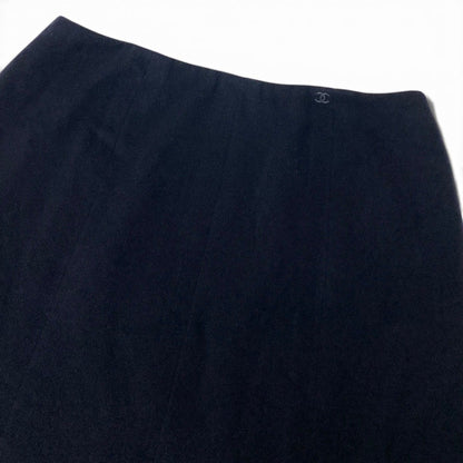 Chanel CC Logo Pencil Skirt Long Black 44 — view 4
