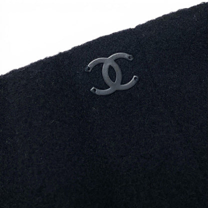 Chanel CC Logo Pencil Skirt Long Black 44 — view 7