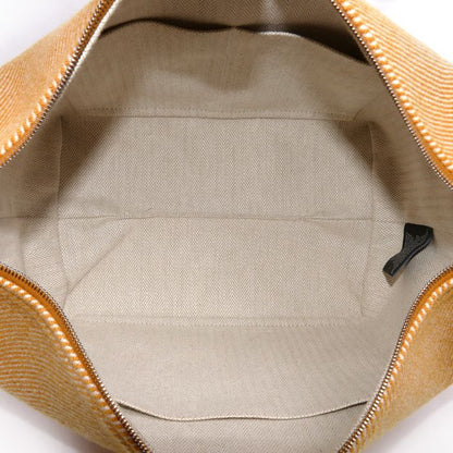 Hermes Brid-a-brac GM Pouch Orange Herringbone Cotton Canvas — view 5