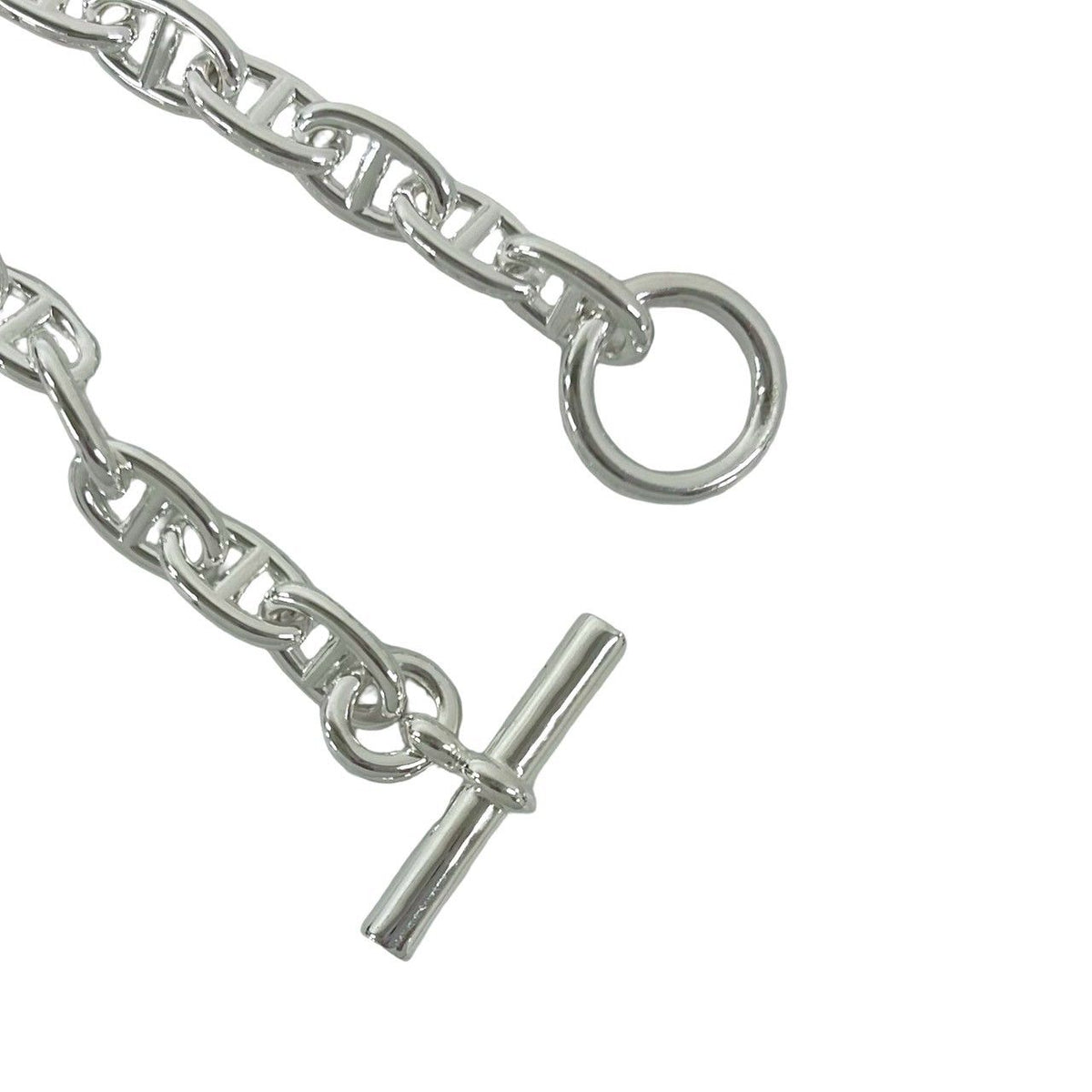 Hermes Chaine D'ancre MM 18 Links Bracelet 925 Sterling Silver Chain Bangle — view 4
