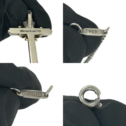 Tiffany & Co Signature Cross Necklace Silver Pendant — view 3