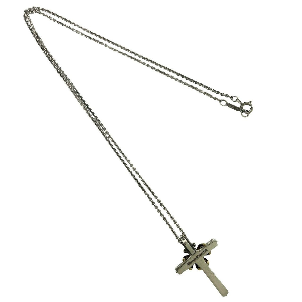 Tiffany & Co Signature Cross Necklace Silver Pendant — view 6