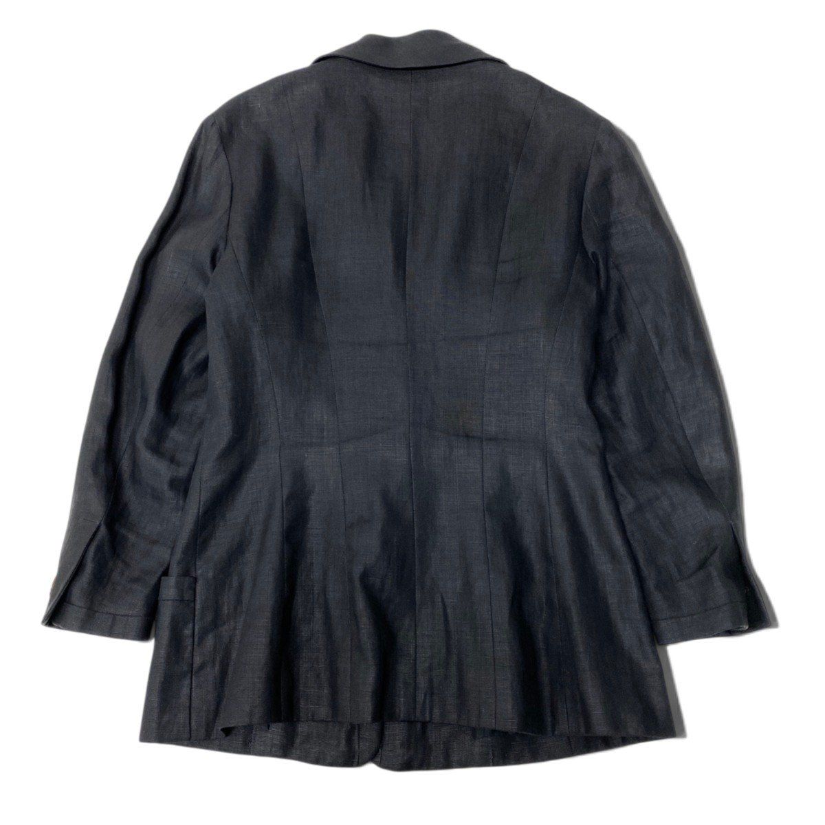 Chanel Boutique Tailored Jacket Gold Button Lining CC Logo Black — view 3