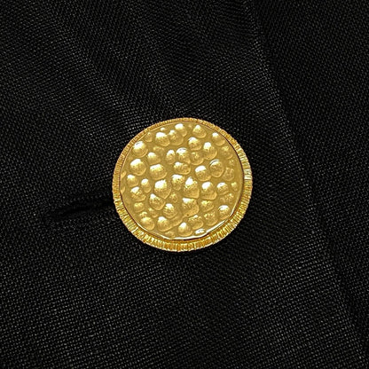 Chanel Boutique Tailored Jacket Gold Button Lining CC Logo Black — view 7