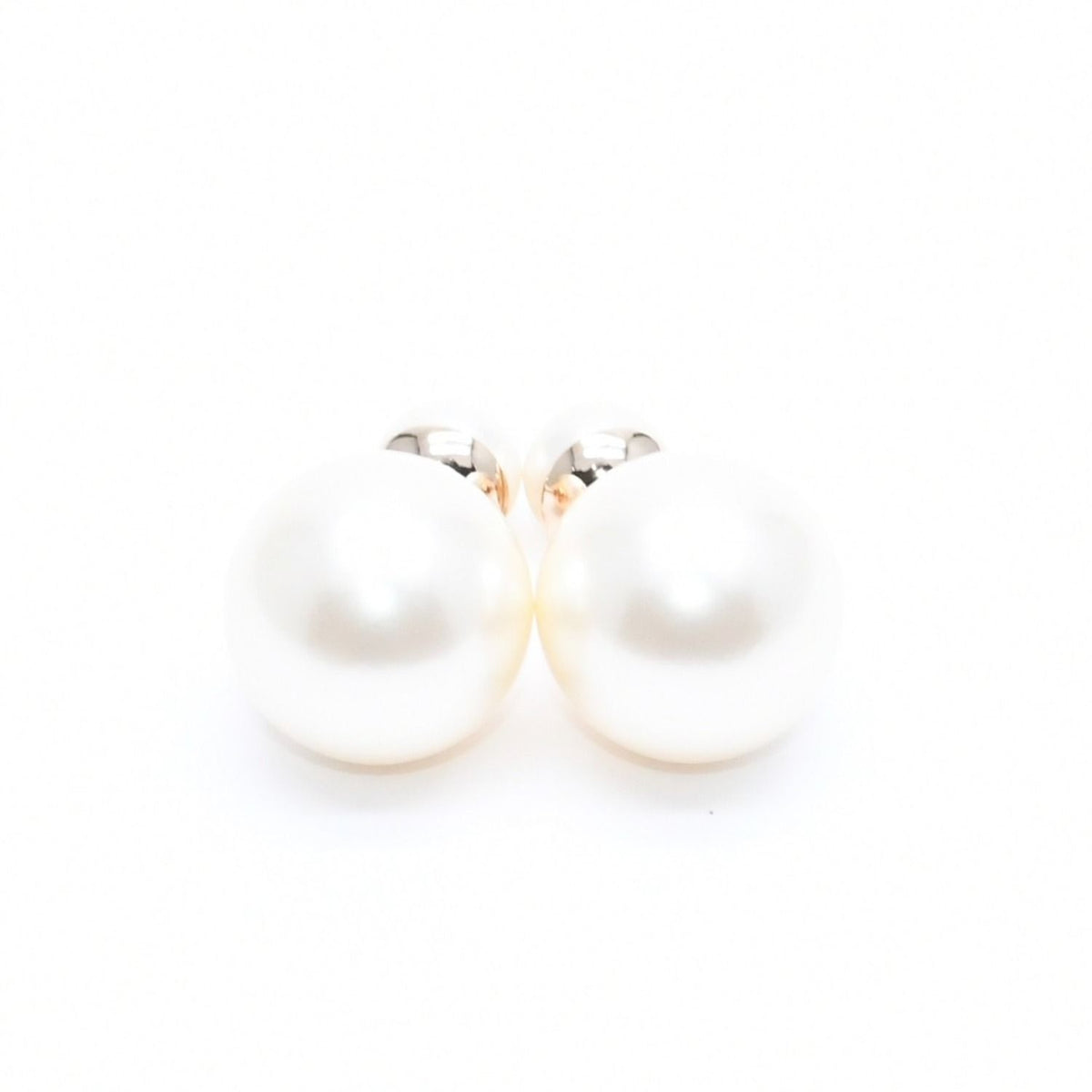 Dior Tribal Faux Pearl Stud Earrings Metal — view 2