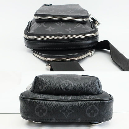 Louis Vuitton Avenue Sling Bag Monogram Eclipse Leather Black Silver — view 3