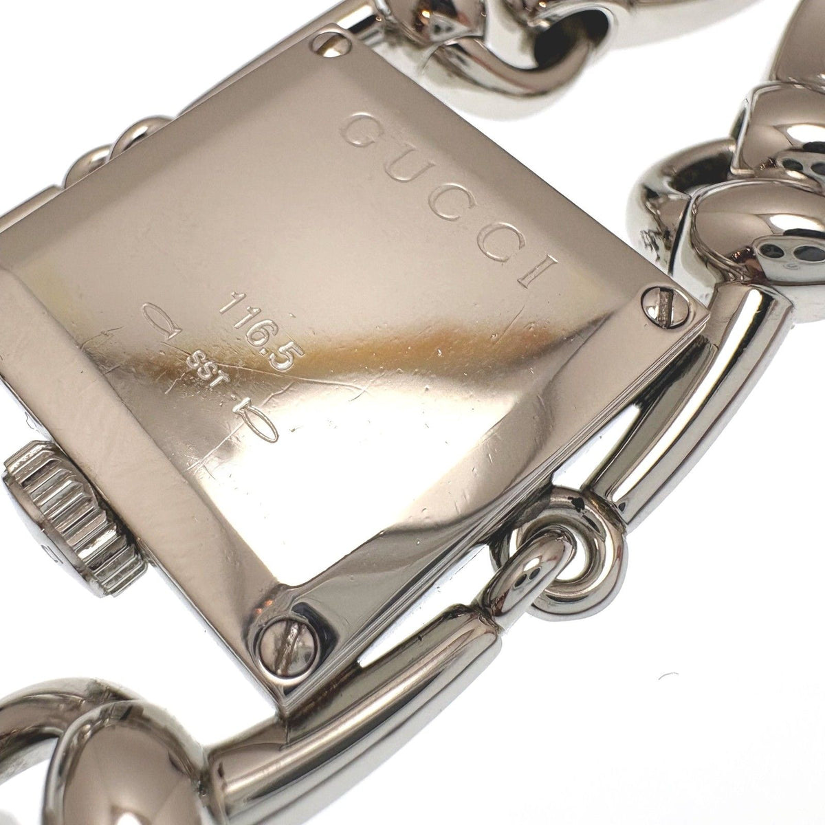 Gucci Signoria Diamond Bezel 116.5 Watch Stainless Steel White Shell Dial Quartz — view 7