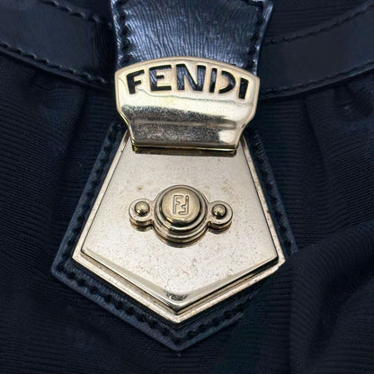 Fendi Zucca Tote Bag Canvas Leather Black — view 7