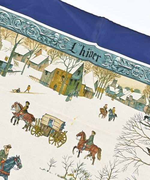 Hermes Bandana Scarf Blue — view 2