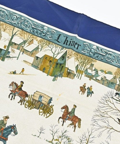 Hermes Bandana Scarf Blue — view 2