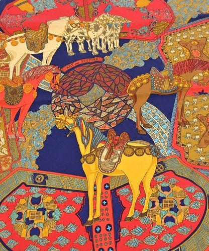 Hermes Bandana Scarf Navy — view 2