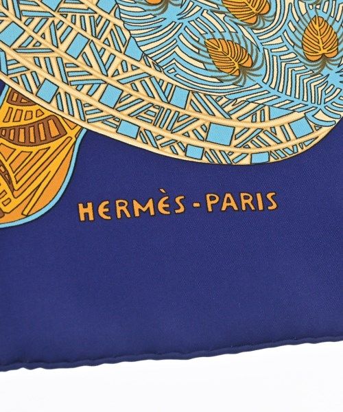 Hermes Bandana Scarf Navy — view 4