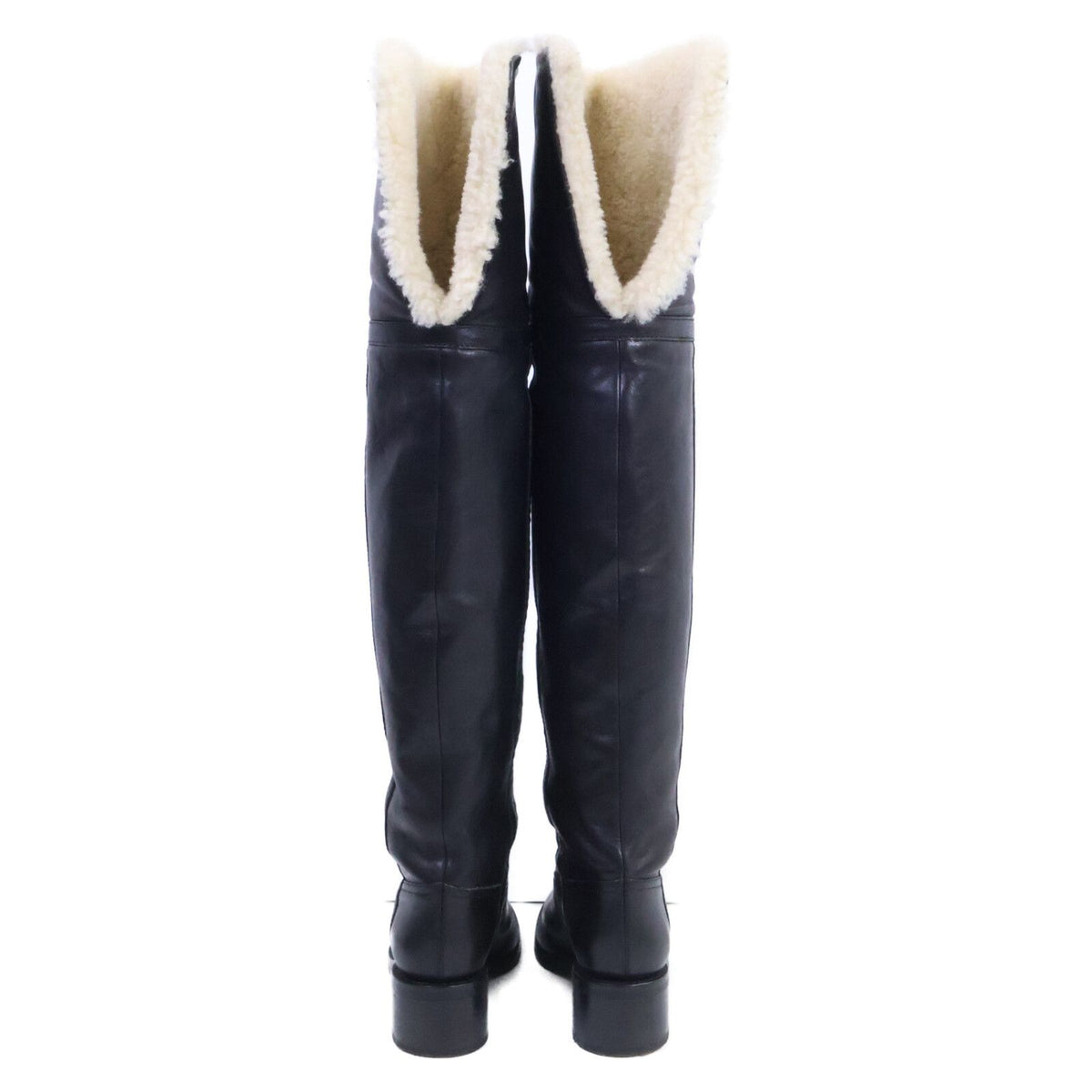 Celine Black Shearling Leather Fleece Lining Long Boots — view 3