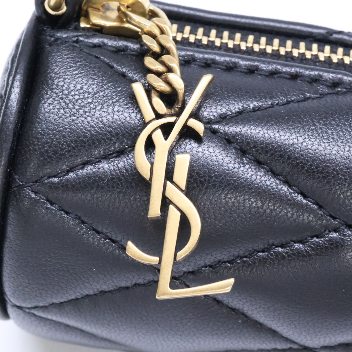 Saint Laurent Paris Lambskin Sado Micro Tube Chain — view 7