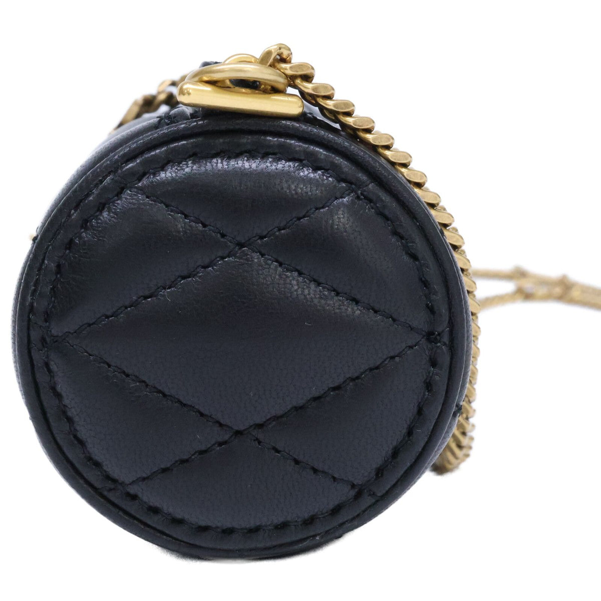 Saint Laurent Paris Lambskin Sado Micro Tube Chain — view 2