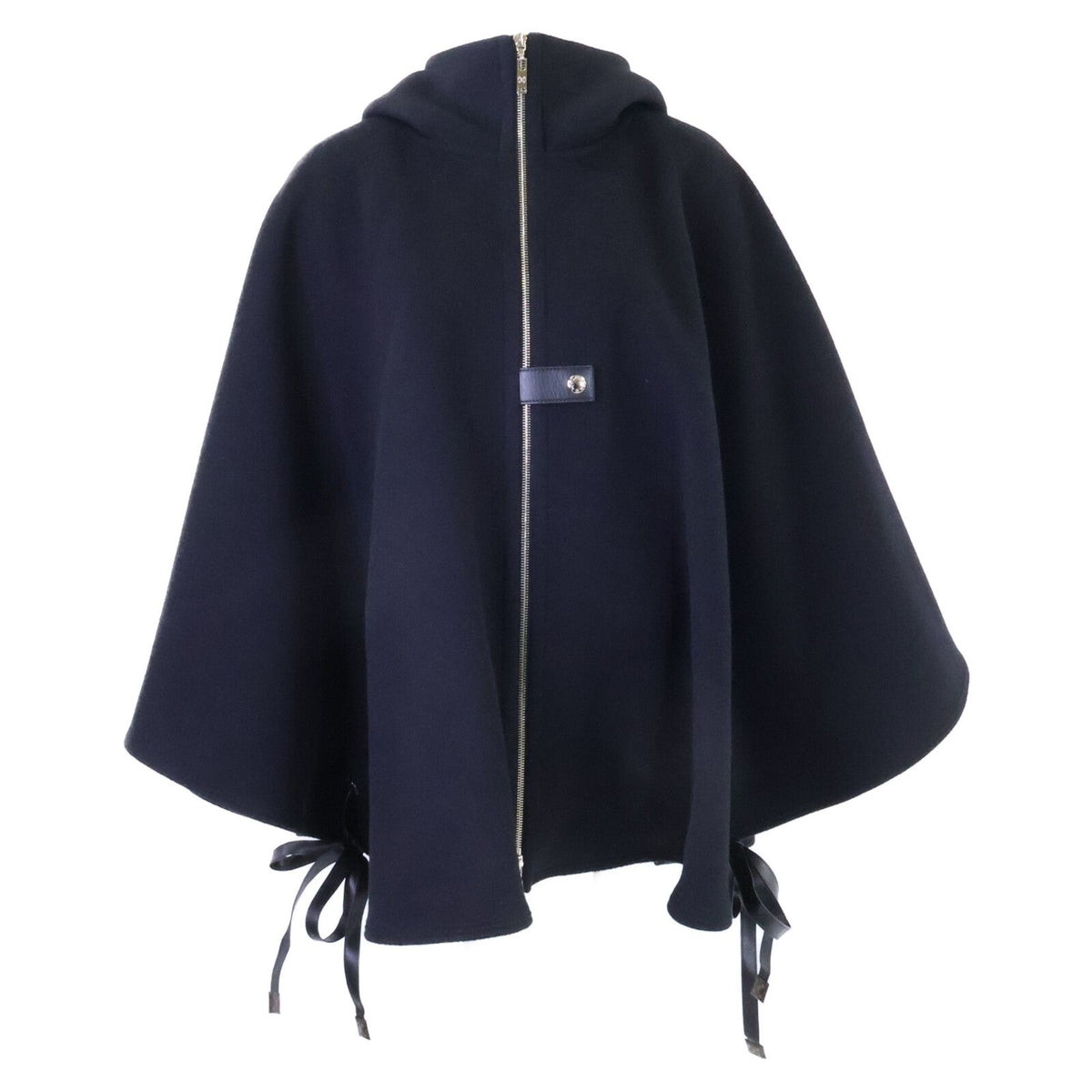 Louis Vuitton Lining Monogram Silk Blend Wool Hoody Cape 40