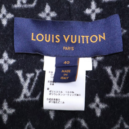 Louis Vuitton Lining Monogram Silk Blend Wool Hoody Cape 40 — view 5