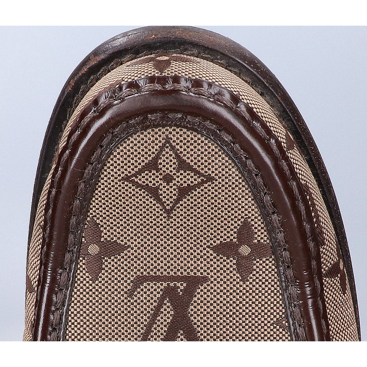 Louis Vuitton Monogram Jacquard Leather Major Line Loafers 7.5 — view 7