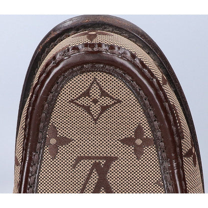 Louis Vuitton Monogram Jacquard Leather Major Line Loafers 7.5 — view 7