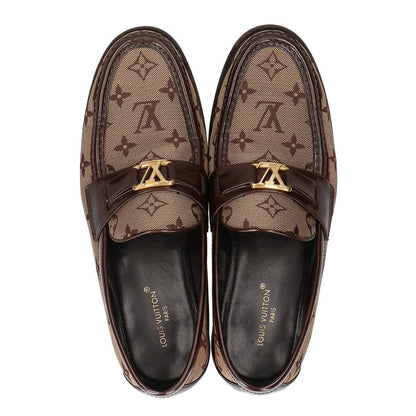 Louis Vuitton Monogram Jacquard Leather Major Line Loafers 7.5 — view 5