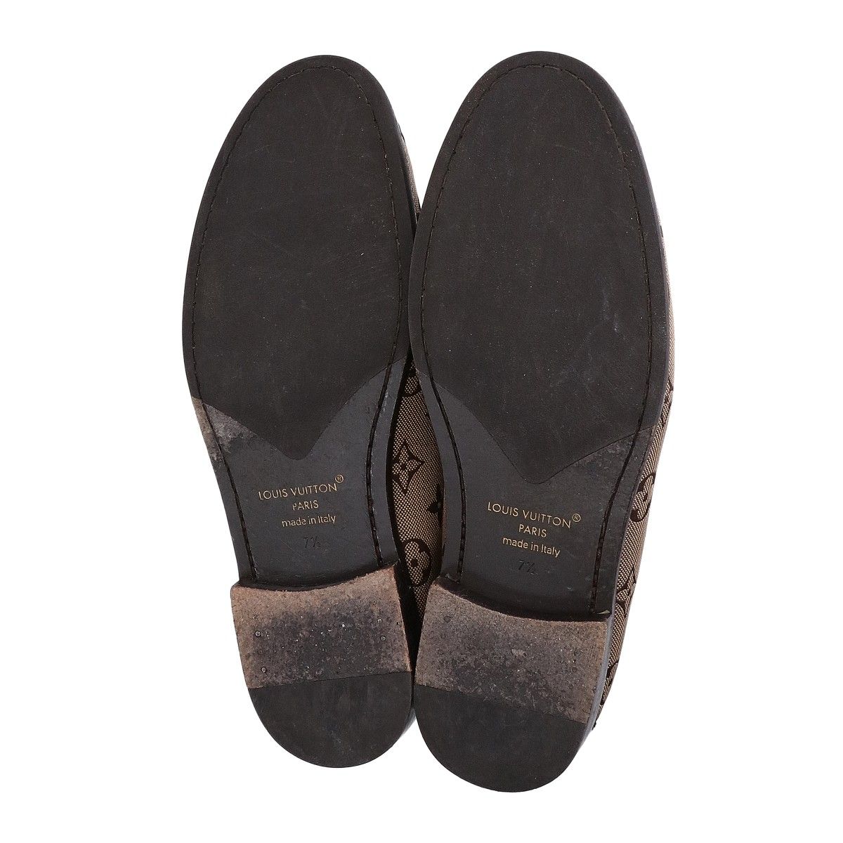 Louis Vuitton Monogram Jacquard Leather Major Line Loafers 7.5 — view 6