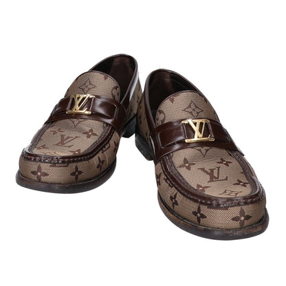 Louis Vuitton Monogram Jacquard Leather Major Line Loafers 7.5