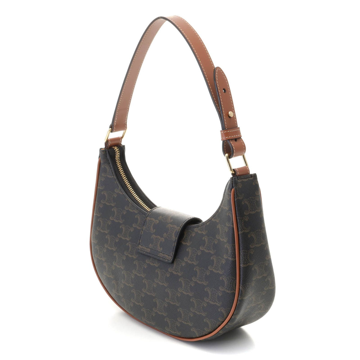 Celine Medium Ava Triomphe Bag Tan Calfskin Shoulder — view 2