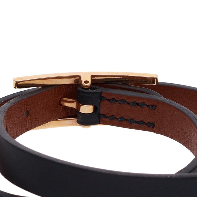Hermes Behapi Double Tour Leather Bracelet — view 2
