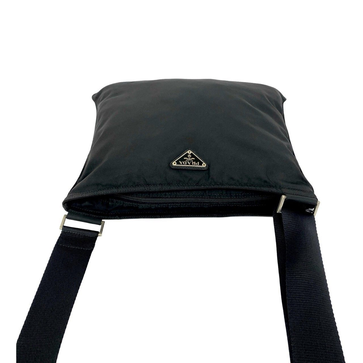 Prada Tessuto Pocono Nylon Shoulder Bag Pochette Crossbody Black — view 4