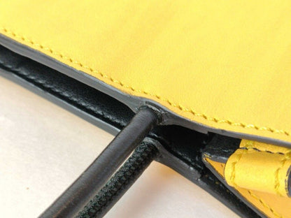 Fendi Handbag Small Shopping Bag Yellow Leather 2-Way — view 5