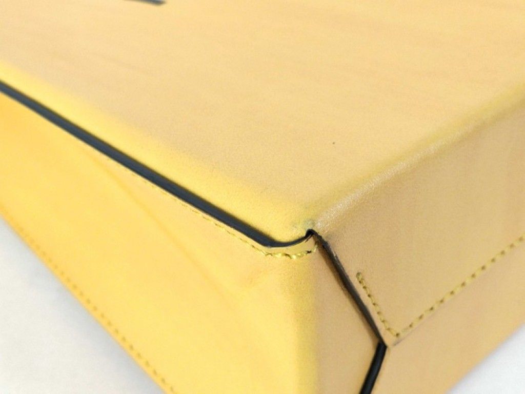 Fendi Handbag Small Shopping Bag Yellow Leather 2-Way — view 6